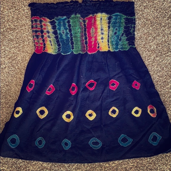 Lucky Brand Strapless Tie Dye Top size M - Picture 1 of 3